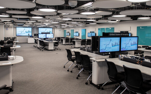 Active learning classroom at London Business school